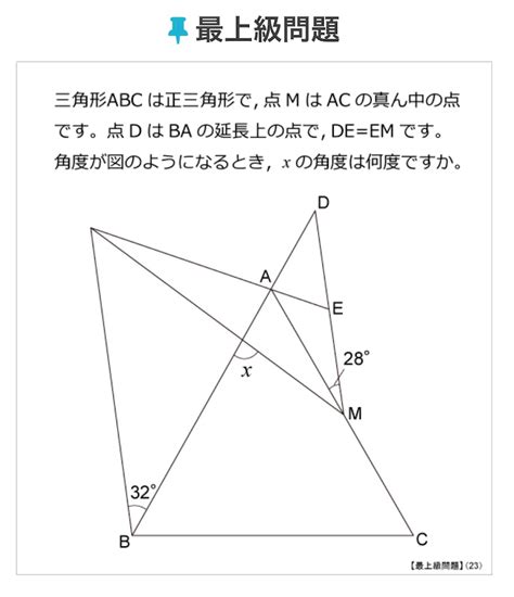 難角問題|最上級問題23難角問題、どんな図形が見えますか？そ。